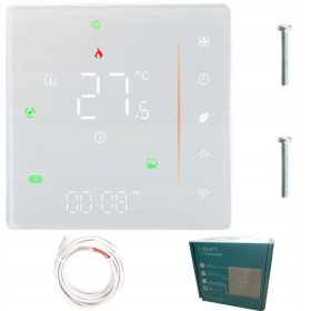    ELEGANTNI TERMOSTAT ZA GRIJANJE WIFI ZigBee MATS TUYA LCD 16A SMART BIJELI