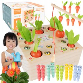 Dječja drvena igra Match the Carrots tvrtke MalPlay