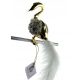  STAKLENA KUGLICA GOLDEN SWAN 25cm PREMIUM OBLIKA