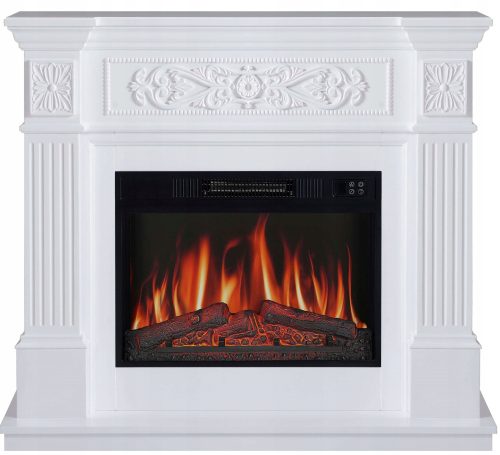 Električni podni kamin ArtiFlame TOSCANA AF23S LED s funkcijom grijanja i zvukom, bijeli, 1800 W, 106,6 x 92,5 x 37 cm