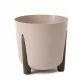  Lamela posuda za cvijeće 30 cm x 30 x 28,5 cm promjer 30 cm plastične nijanse smeđe i bež boje