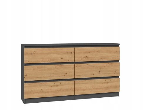  Komoda TopEshop Malwa 138 x 40 x 75 cm antracit mat