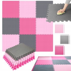    Pretorians pjenasta prostirka 180x180 cm 9 kom. ružičasta i siva