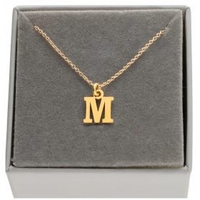  Zlatni lančić sa slovom M 925 bilo koje slovo 45 cm