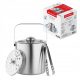 Florina elegantno inox posuda za led s hvataljkama, 1200 ml