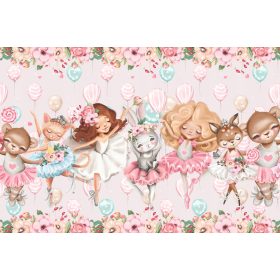 Foto tapeta ZA DJEVOJČICE, ROZE BALERINKE 294x260 RB01