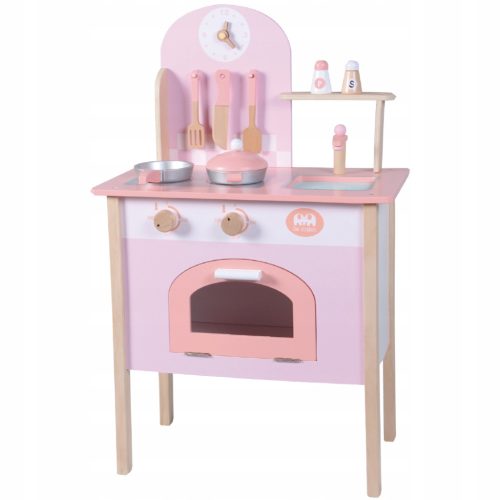 Dječja drvena kuhinja KidsCookSpace Pink pribor za pećnicu