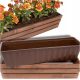  Eco Deco saksija 60 cm x 14 x 15 cm, drvo, nijanse smeđe i bež