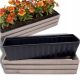  Eco Deco saksija 60 cm x 14 x 15 cm bijelo drvo