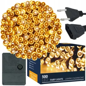   Lampice za božićno drvce Springos® 500 LED 35m vanjske/sobne toplo bijele božićne svjetiljke