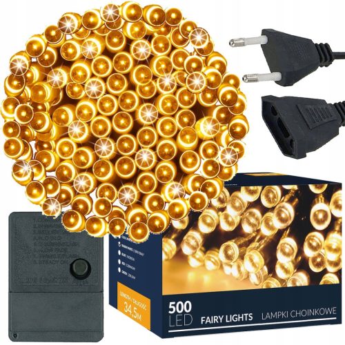 Lampice za božićno drvce Springos® 500 LED 35m vanjske/sobne toplo bijele božićne svjetiljke