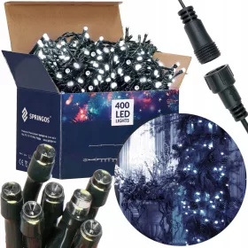   Božićne lampice za vanjsko božićno drvce 400 LED 26m - Hladno bijelo svjetlo