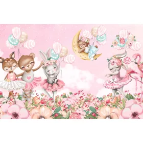 Foto tapeta ZA DJEVOJČICE, ROZE BALERINKE 294x260 RB03