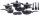 Zilner BLACK MARBLE aluminijski set posuda, 15 kom.