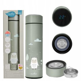 Zeleni termos LED putna termos šalica za djecu 0,5l