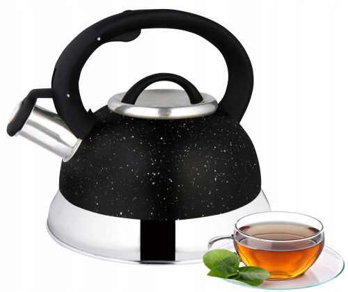 Brunbeste tradicionalni čelični kuhalo za vodu 2,5 l, crni