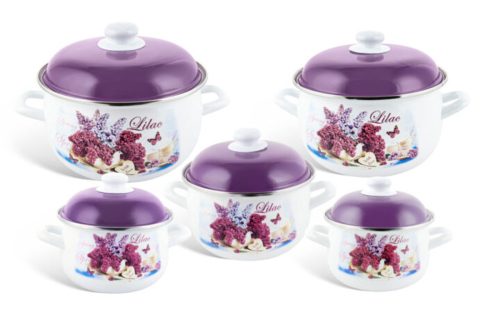 Set posuda od emajla za indukcijske ploče, veliki emajlirani lonci, INDUKCIJA 8506
