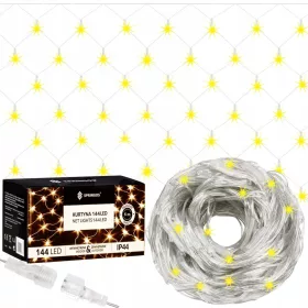   Božićna LED zavjesa Springos® za vanjsku dekoraciju drveta, 144 lampice