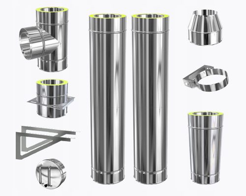 Sistemski dimnjak na nosaču IZOLIRANI fi 120 dvostruki OUTDOOR MODULAR