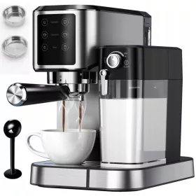    Kerch Maestro 1350 W portafilter espresso aparat, srebrno/siva