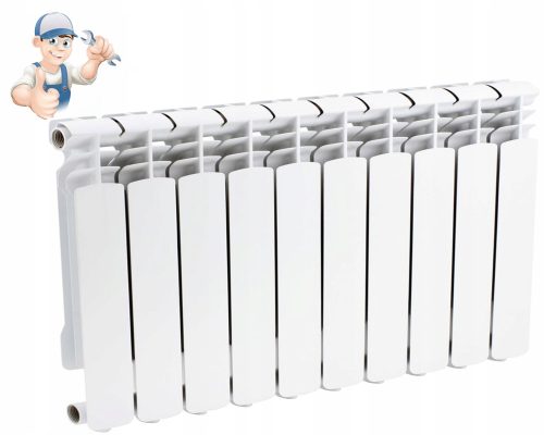 Calypso Power 1184 W aluminijski radijator sa 10 snažnih rebara 700 x 575 x 95 mm - bočni priključak
