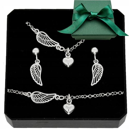 SET SREBRNOG NAKITA CELEBRITY WINGS HEART HEART ZA NJU