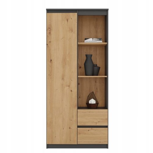 UREDSKA POLA ZA KNJIGE S VRATIMA RS-80 BILY ANTRACIT ARTISAN