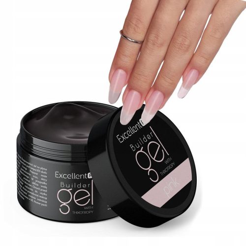 Excellent Pro Builder Gel - Profesionalni gel za izgradnju s tiksotropijom - Roza 15 g