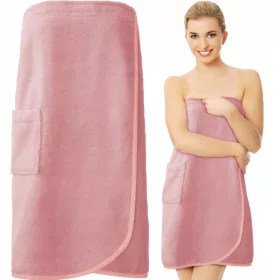   Luksuzni frotirni ručnik za saunu Pareo 70 x 140 cm - nijanse ružičaste