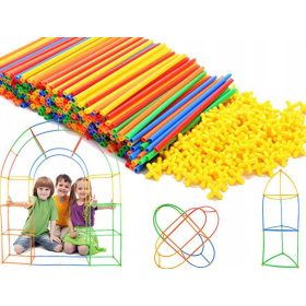    Kocke, tube, slamke za gradnju, štapići, 600 komada Slamke