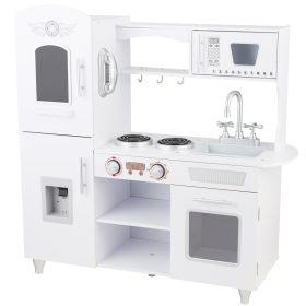 Drvena dječja kuhinja TinyTotsKitchen Bijela XL