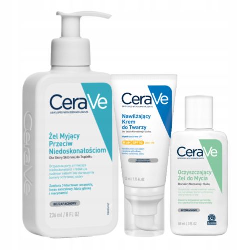 CeraVe Set za Njegu Kože s Kremom za Lice SPF 50 i Gelom za Pranje