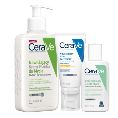 CeraVe Set za Njegu Normalne i Suhe Kože s Kremom i Pjenom za Pranje