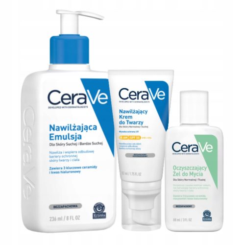 CeraVe Set za njegu normalne i suhe kože s visokom SPF zaštitom