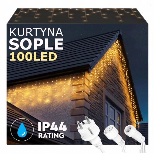 FOCLA 100 Sople LED vanjske zavjese IP44 - Topla bijela svjetlost