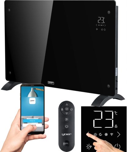 Yoer Glosso CH03BK 2500W Električni Konvektorski Grijač s WiFi-om i Timerom