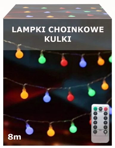 Božićne LED lampice na baterije s daljinskim upravljačem - 50 kuglica
