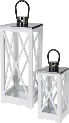  H&S lampion drvo, metal, staklo 52 cm