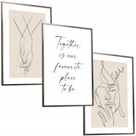 MODERNI SET SLIKA S OKVIRIMA 50x40 ZA UKRAŠAVANJE DOMA