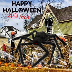    TROKUTASTA RASTEZLJIVA PAUKOVA MREŽA I DLAKAVI PAUK DEKOR, ZA NOĆ VJEŠTICA