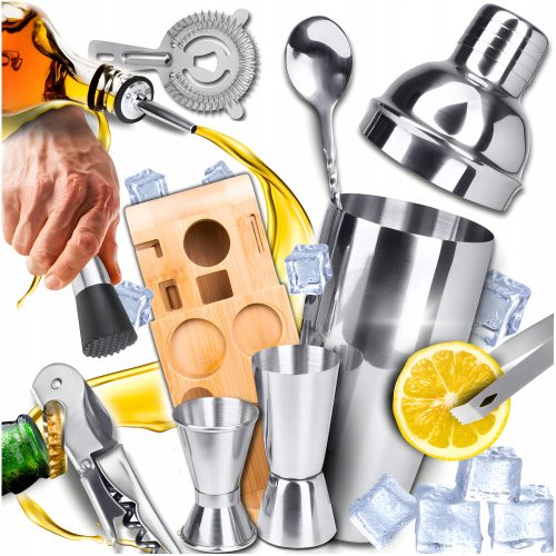 Barmani set za miješanje pića, 11 kom. Shaker Strainer Jigger Muddler Pourers
