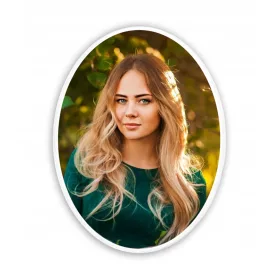  Ovalna šarena nadgrobna fotografija 8x11 bez pruge