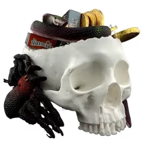    SKULL SWEET BOWL CANDY DEKORACIJA ZA NOĆ VJEŠTICA U OBLIKU LUBANJE