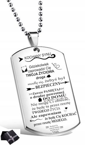 DJEČJI NASZYJNIK SA GRAVIRANIM PRIVJESKOM ZA PSA OD TATE