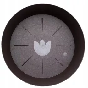   Podloga za cvjetne lončanice Plastia Tulipan, okrugla, smeđa, promjera 60 cm