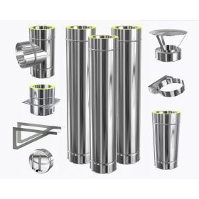   Sistemski dimnjak na konzolama, IZOLIRANI fi 150, dvostruki, 4 m, VANJSKI