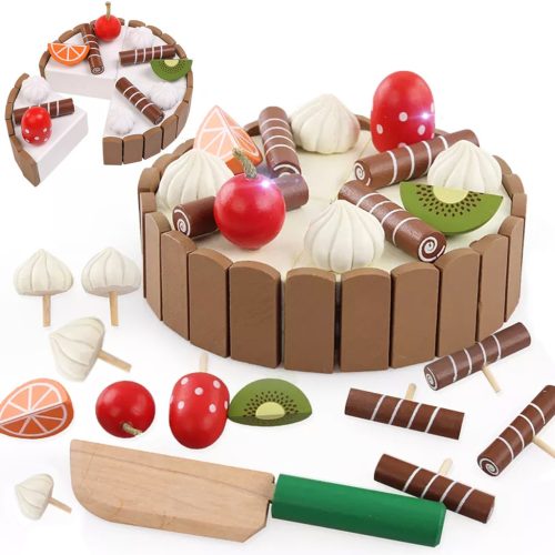 DRVENI SET ZA REZANJE TORTE ZA DJECU