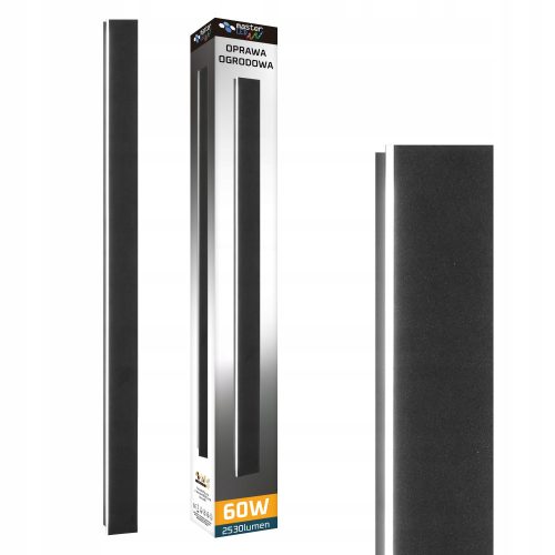 Vrtna LED zidna svjetiljka Lara 60W 200cm crna