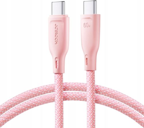 Joyroom USB-C kabel za brzi prijenos podataka, 60 W, 1 m, ružičasti