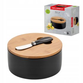   Florina Adria Keramička Posuda za Maslac s Bambusovim Poklopcem i Nožem